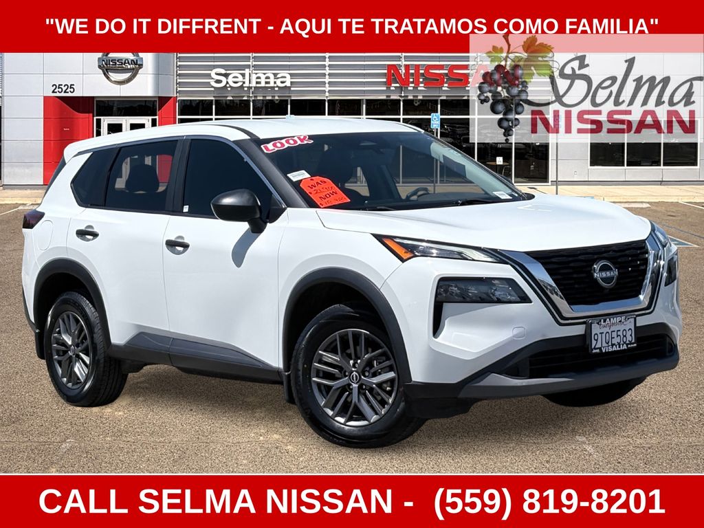 Glacier White 2023 Nissan Rogue SUV / Crossover Front-Wheel Drive Continuously Variable Transmission