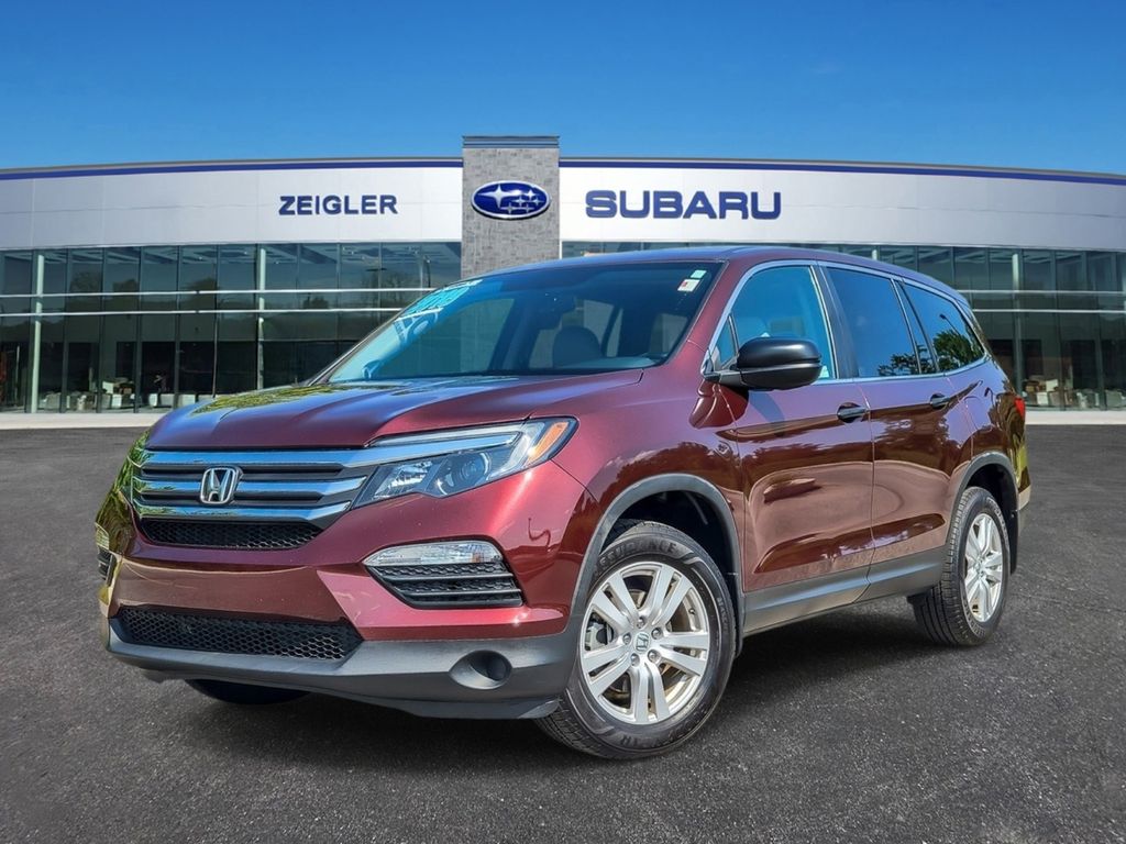 Red (Deep Scarlet Pearl) 2018 Honda Pilot SUV / Crossover All-Wheel Drive 6-Speed Automatic
