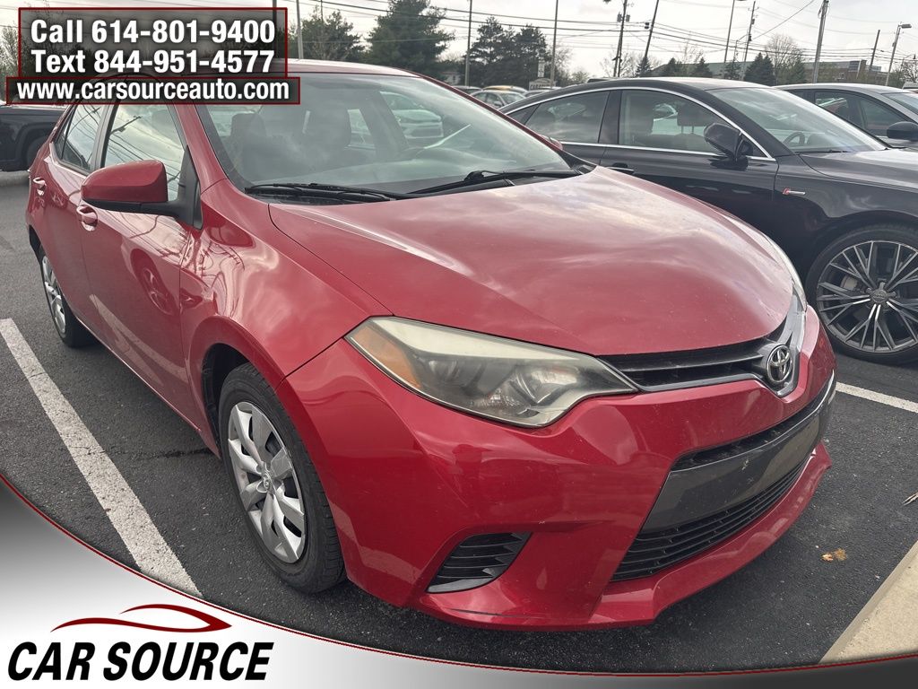 Barcelona Red Metallic 2015 Toyota Corolla LE Sedan Front-Wheel Drive Continuously Variable Transmission