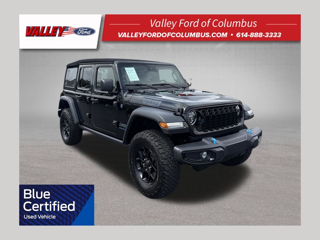 Black Clearcoat 2024 Jeep Wrangler 4xe SUV / Crossover Four-Wheel Drive 8-Speed Automatic