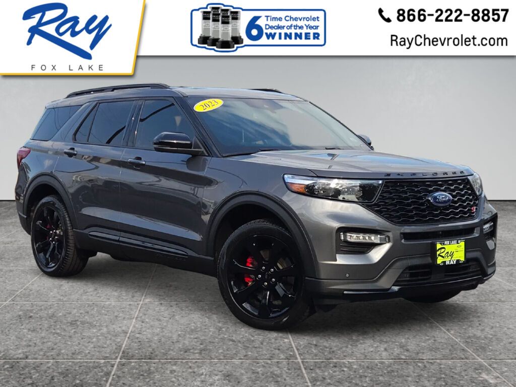Gray Metallic 2023 Ford Explorer SUV / Crossover All-Wheel Drive Automatic