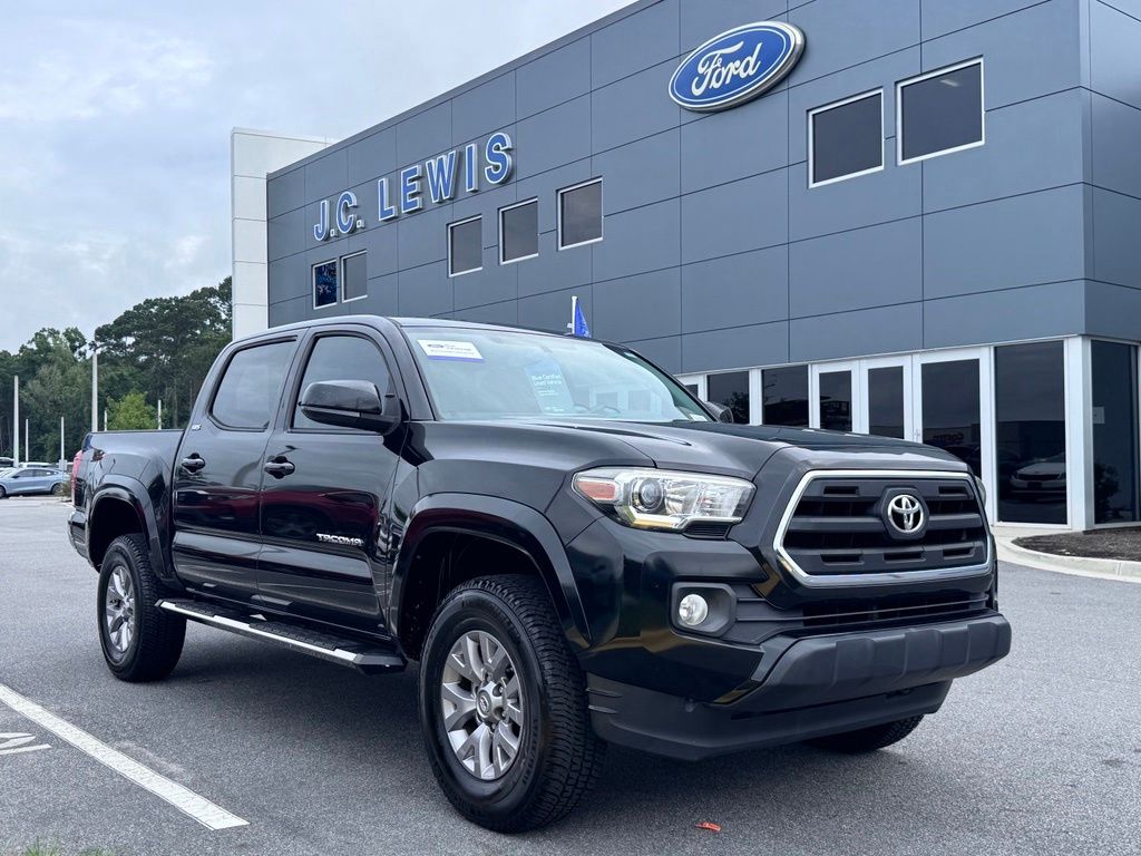 Black 2017 Toyota Tacoma SR5 V6 Double Cab RWD Pickup Truck 4X2 6-Speed Automatic