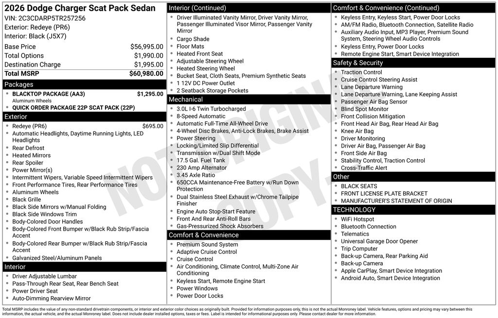 New 2026 Redeye Dodge Scat Pack image 5