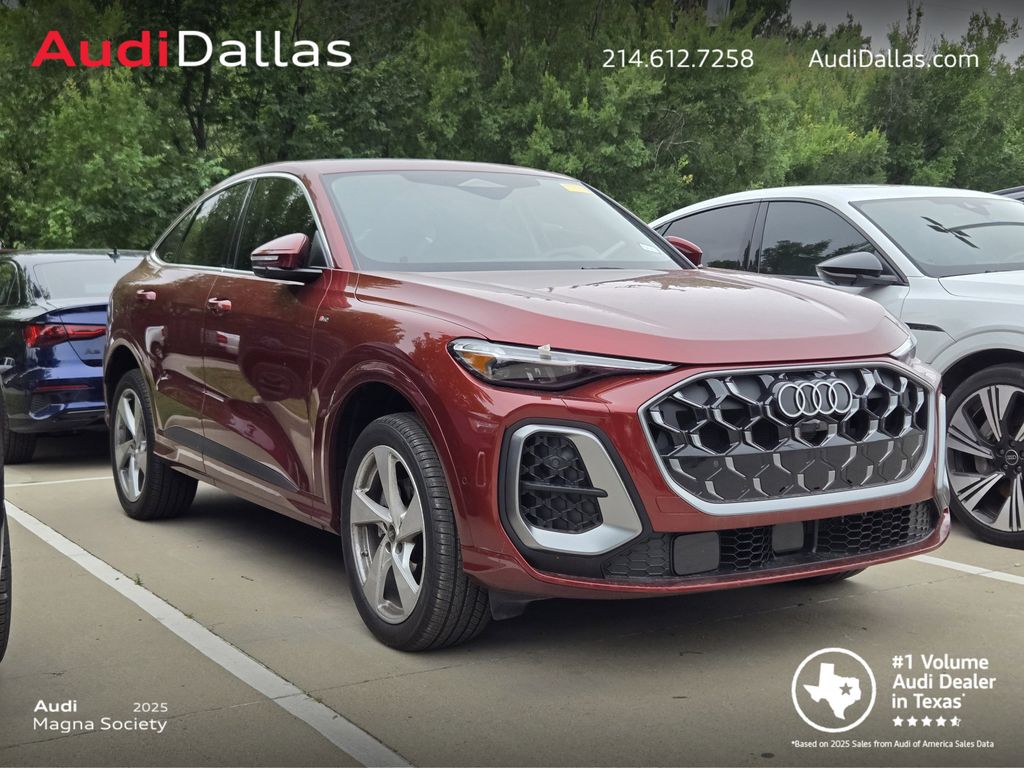 Grenadine Red Metallic 2025 Audi Q5 Sportback quattro Premium Plus S Line 45 TFSI Sedan All-Wheel Drive 7-Speed Automatic