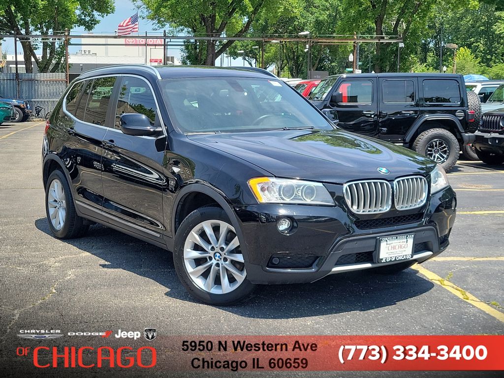 Jet Black 2013 BMW X3 SUV / Crossover All-Wheel Drive 8-Speed Automatic