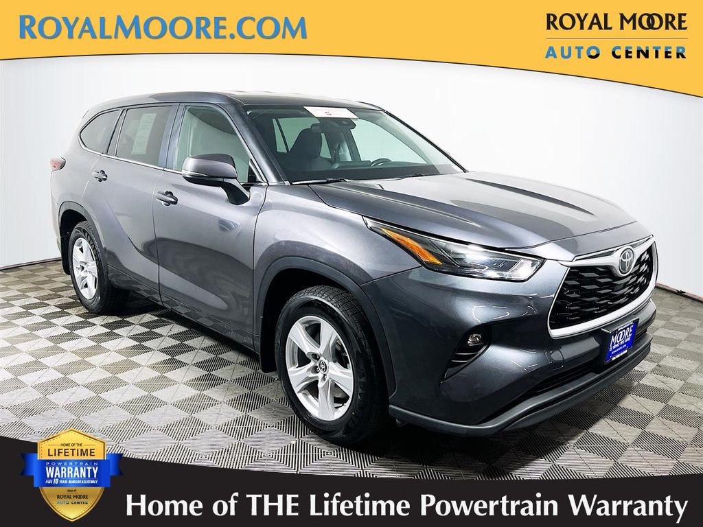 Magnetic Gray Metallic 2024 Toyota Highlander LE AWD SUV / Crossover All-Wheel Drive 8-Speed Automatic