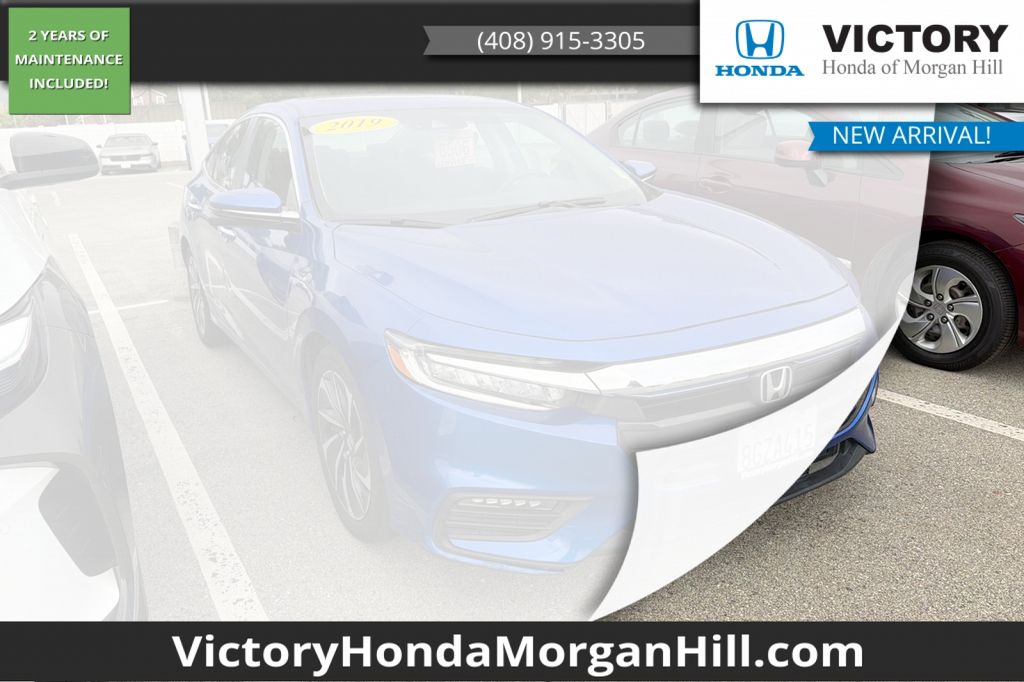 Aegean Blue Metallic 2019 Honda Insight Sedan Front-Wheel Drive Continuously Variable Transmission