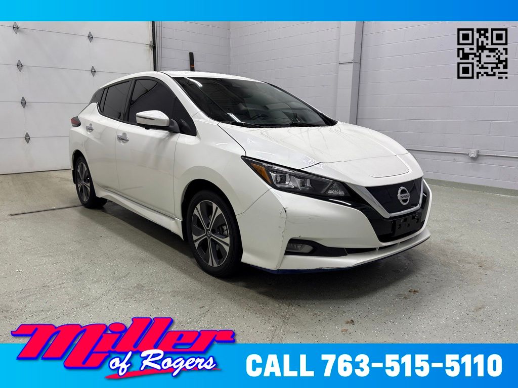 Pearl White 2021 Nissan LEAF Hatchback Front-Wheel Drive Automatic