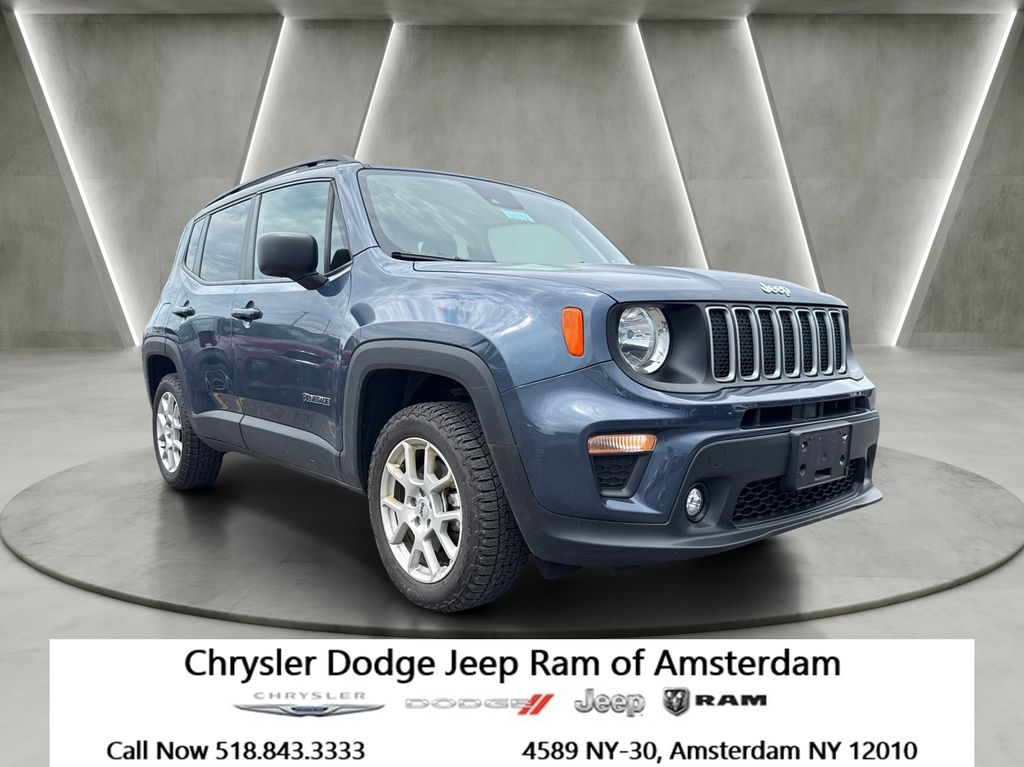 Slate Blue Pearlcoat 2022 Jeep Renegade SUV / Crossover Four-Wheel Drive 9-Speed Automatic