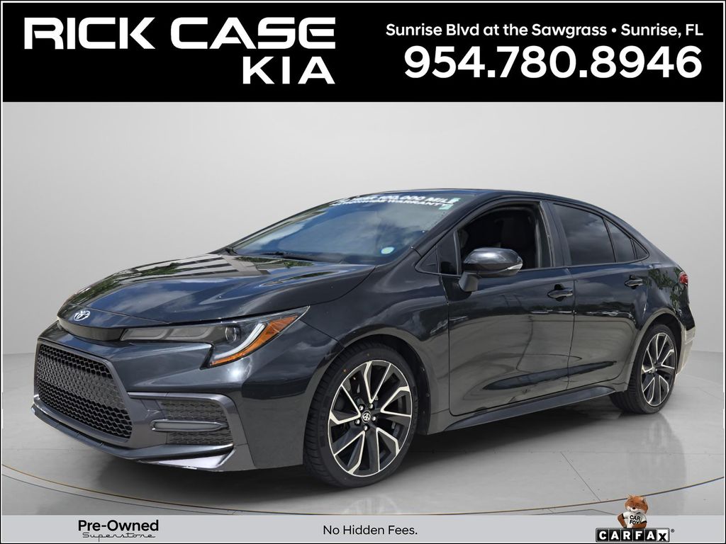 Black Sand Pearl 2020 Toyota Corolla XSE FWD Sedan Front-Wheel Drive Continuously Variable Transmission