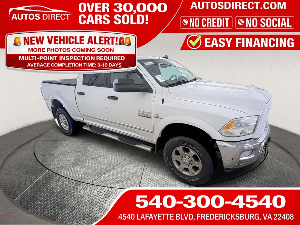 Bright White Clearcoat 2016 RAM 2500 Outdoorsman Crew Cab 4WD Pickup Truck Four-Wheel Drive 6-Speed Automatic