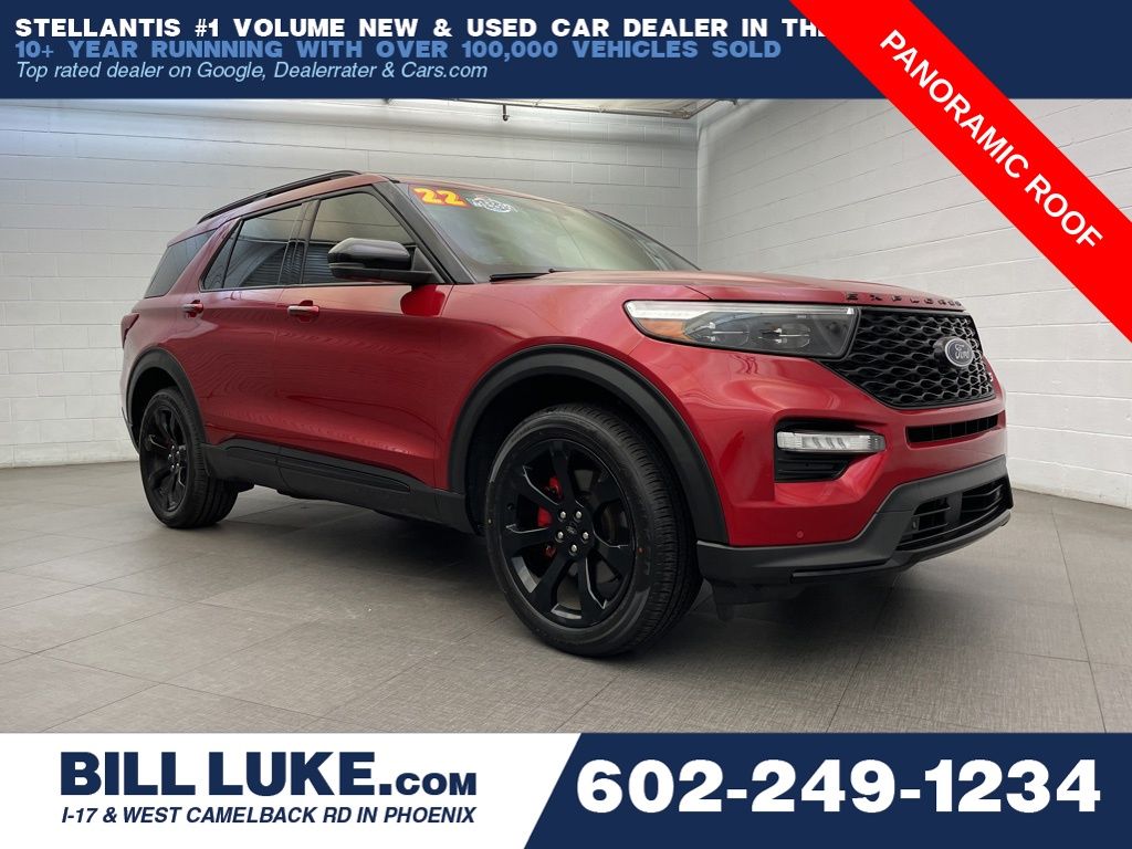 Red Metallic 2022 Ford Explorer ST AWD SUV / Crossover All-Wheel Drive Automatic
