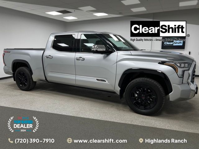 Celestial Silver Metallic 2023 Toyota Tundra 1794 Edition CrewMax Cab LB 4WD Pickup Truck Four-Wheel Drive 10-Speed Automatic