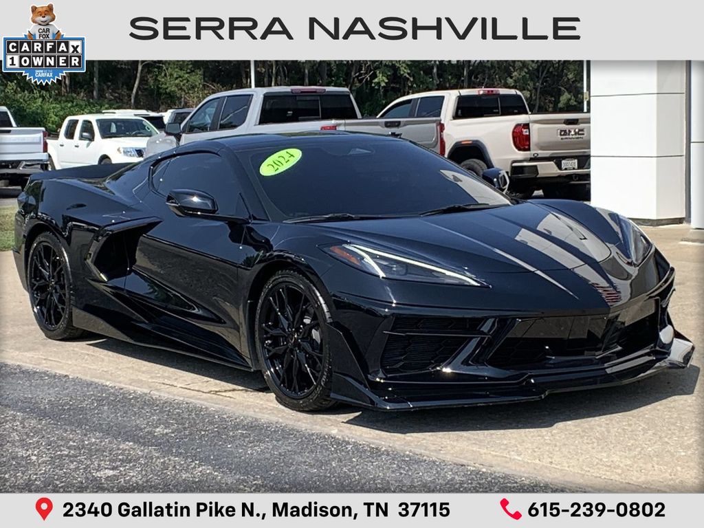 Black 2024 Chevrolet Corvette Coupe Rear-Wheel Drive 8-Speed Dual Clutch