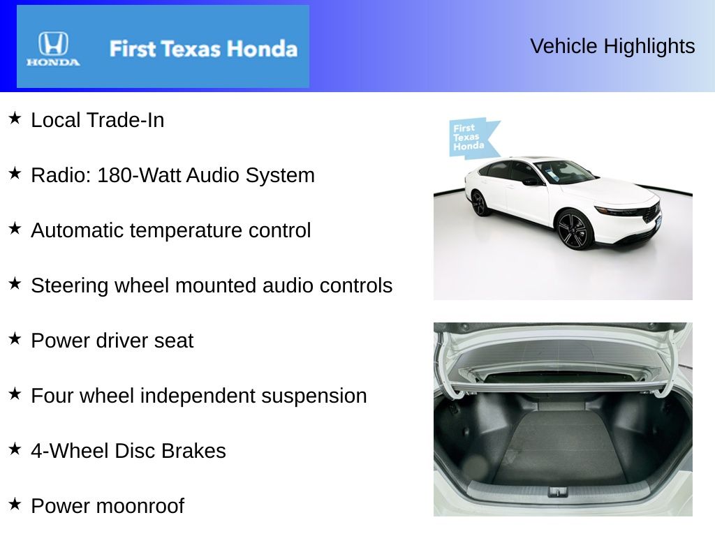 Used Car 2025 Honda Accord Hybrid  Sport For Sale In Austin, Texas