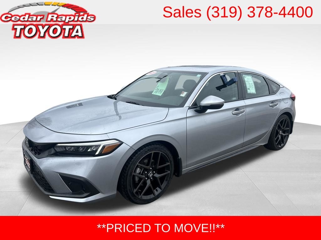 Silver 2023 Honda Civic Hatchback Sport Touring FWD Hatchback Front-Wheel Drive Continuously Variable Transmission