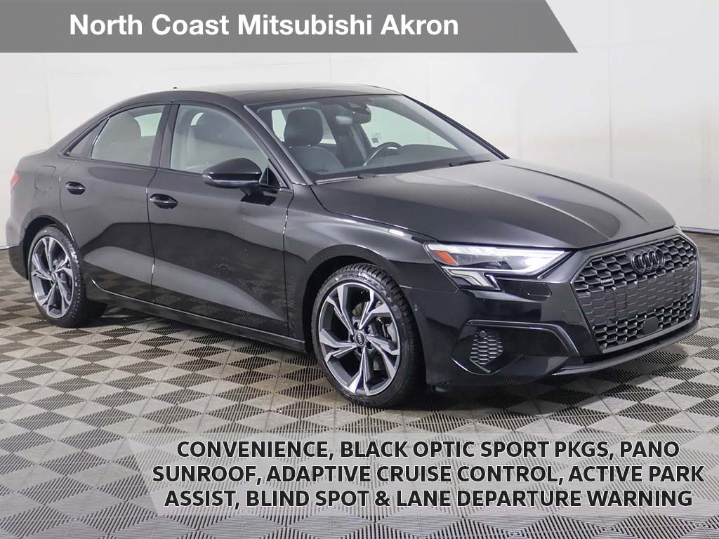 Brilliant Black 2023 Audi A3 40 TFSI quattro Premium AWD Sedan All-Wheel Drive 7-Speed Automatic