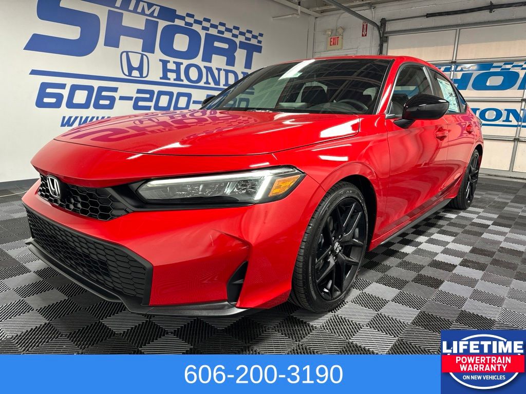 Red 2026 Honda Civic Hatchback Hatchback Front-Wheel Drive Continuously Variable Transmission