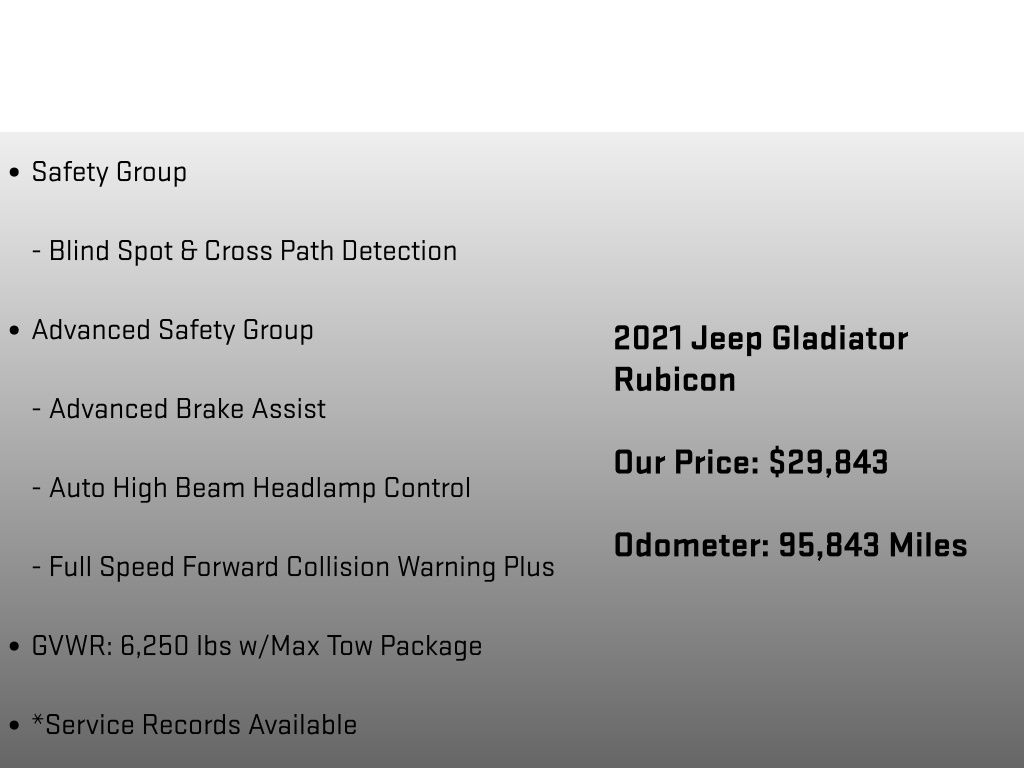 2021 Jeep Gladiator Rubicon Black at Auto Express Mitsubishi