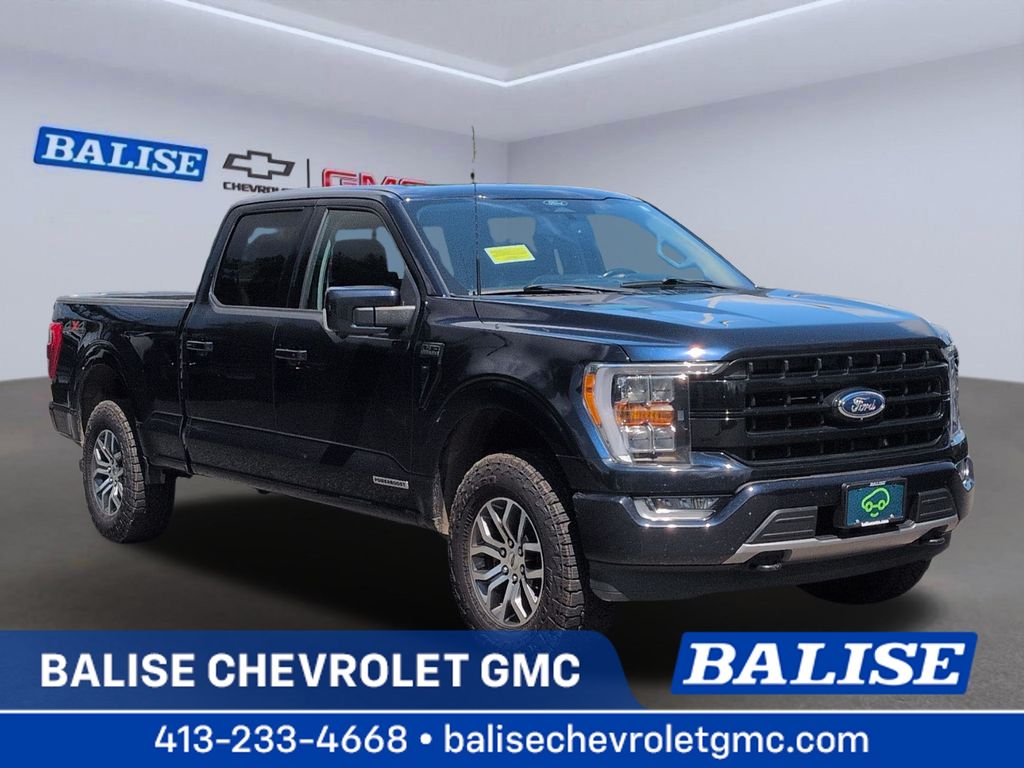 Blue Metallic 2022 Ford F-150 Pickup Truck Four-Wheel Drive Automatic