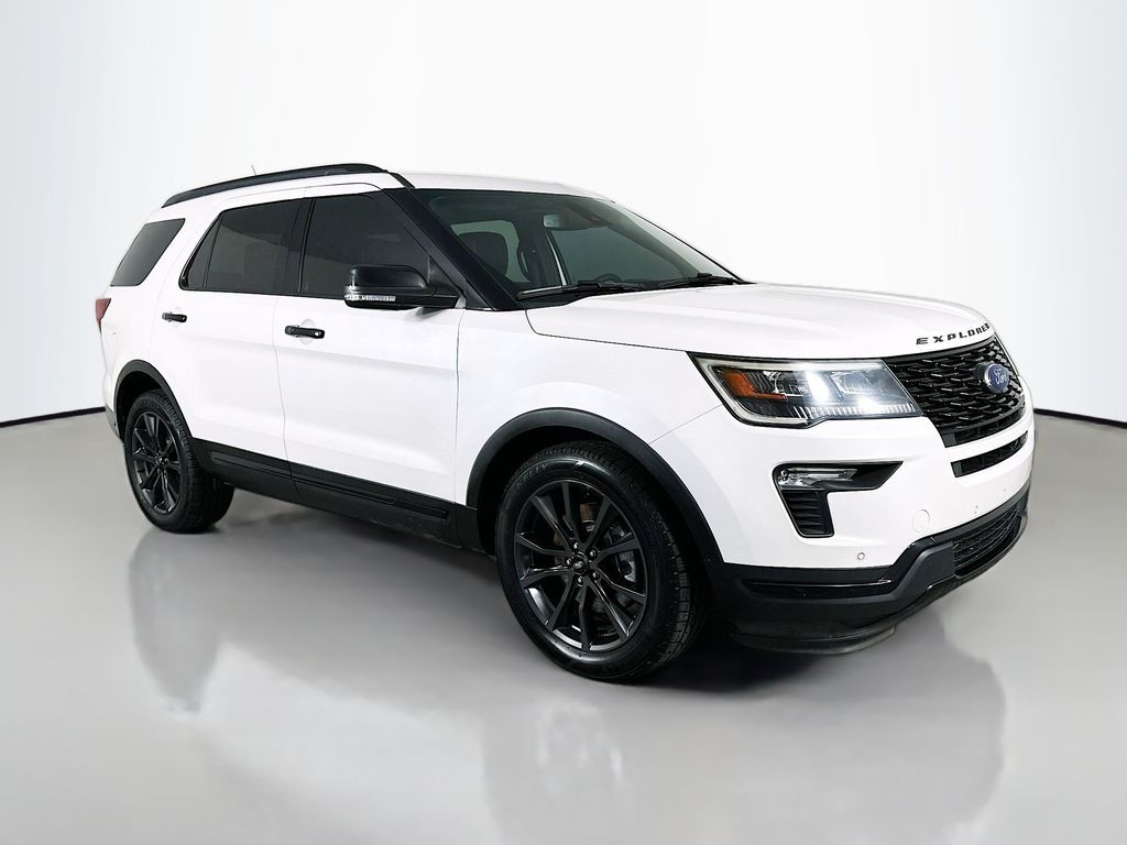 White Platinum Clearcoat Metallic 2019 Ford Explorer SUV / Crossover All-Wheel Drive 6-Speed Automatic