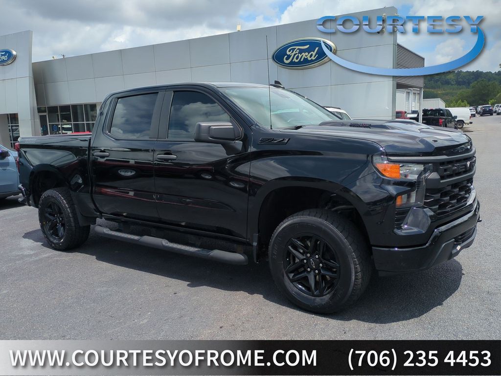 Black 2022 Chevrolet Silverado 1500 Pickup Truck Four-Wheel Drive Automatic