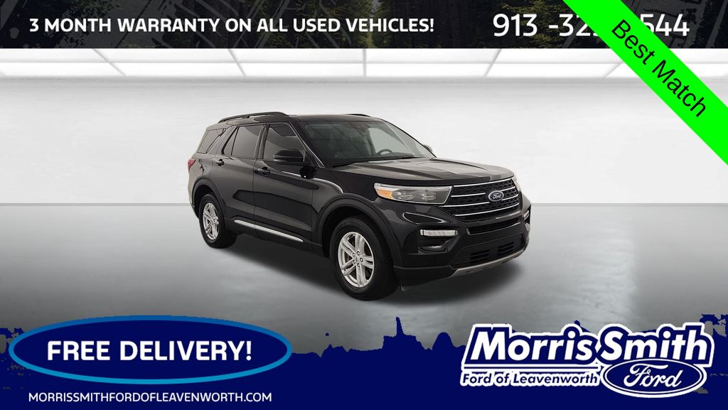 Agate Black Metallic 2022 Ford Explorer XLT AWD SUV / Crossover All-Wheel Drive Automatic