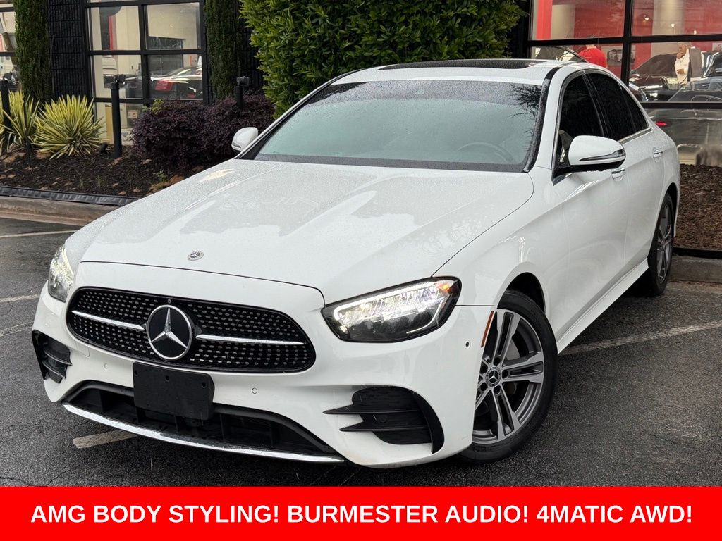 White 2022 Mercedes-Benz E-Class Sedan All-Wheel Drive 9-Speed Automatic