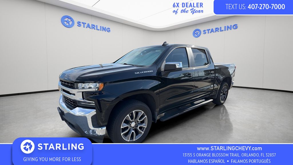 Black 2019 Chevrolet Silverado 1500 Pickup Truck Four-Wheel Drive 8-Speed Automatic