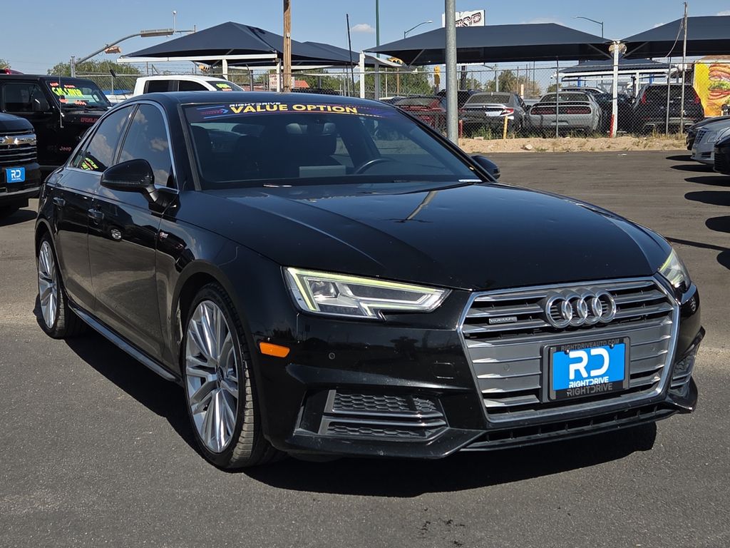 Black Metallic 2017 Audi A4 Sedan All-Wheel Drive 7-Speed Automatic