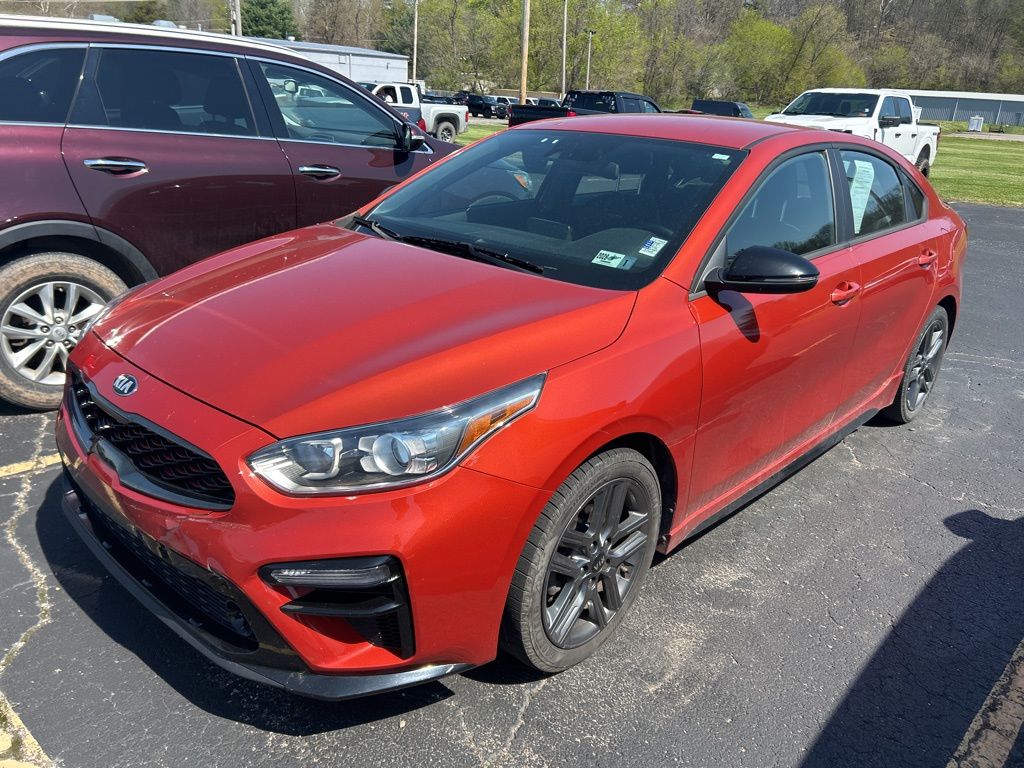 Fire Orange 2021 Kia Forte GT Line FWD Sedan Front-Wheel Drive Continuously Variable Transmission