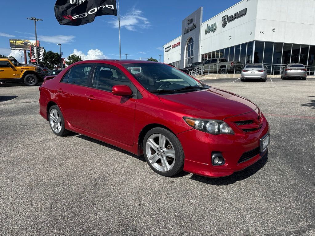 Red 2013 Toyota Corolla S Sedan Front-Wheel Drive 4-Speed Automatic