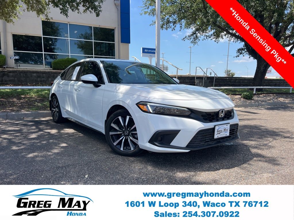 Platinum White Pearl 2023 Honda Civic Hatchback Hatchback Front-Wheel Drive Continuously Variable Transmission