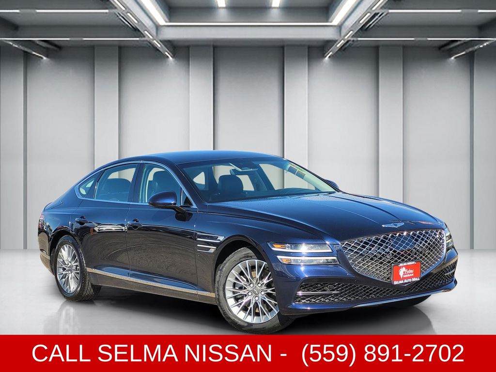 Capri Blue 2023 Genesis G80 2.5T RWD Sedan Rear-Wheel Drive 8-Speed Automatic