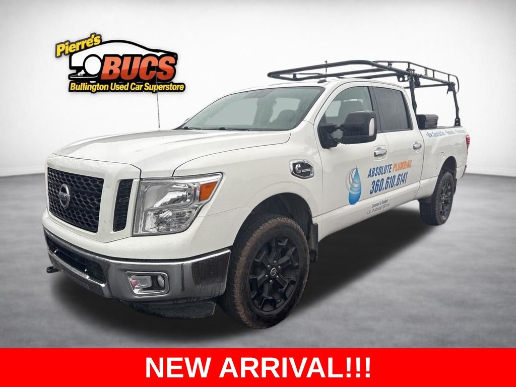 Pearl White 2019 Nissan Titan Pickup Truck 6-Speed Automatic