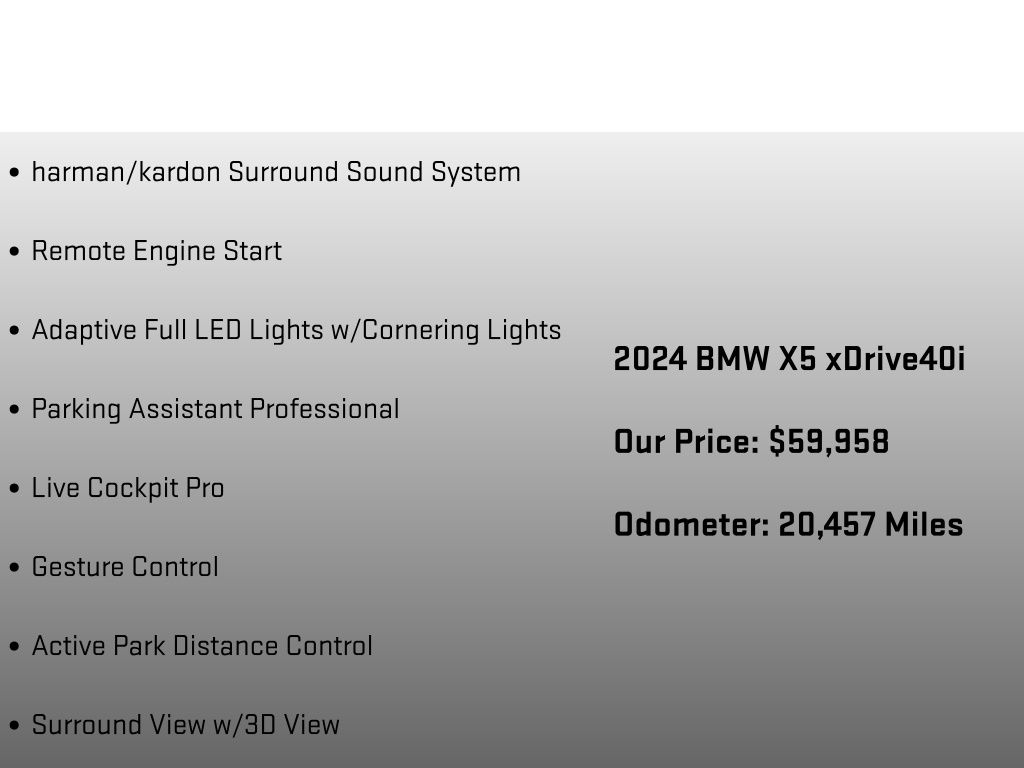 2024 BMW X5 xDrive40i Black at Klick Lewis Buick Chevrolet