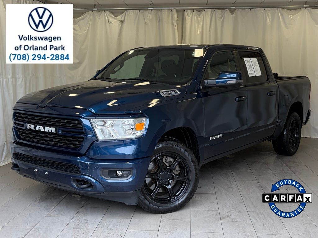 Patriot Blue Pearlcoat 2023 RAM 1500 Pickup Truck Four-Wheel Drive 8-Speed Automatic