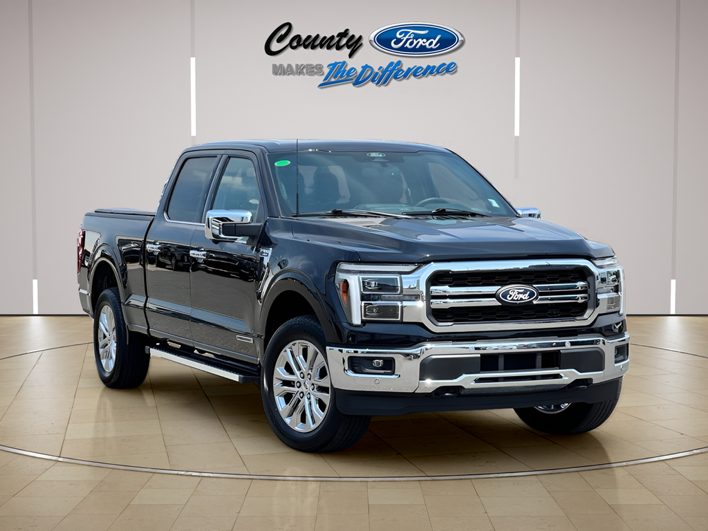 Black Metallic 2025 Ford F-150 Lariat SuperCrew 4WD Pickup Truck Four-Wheel Drive Automatic