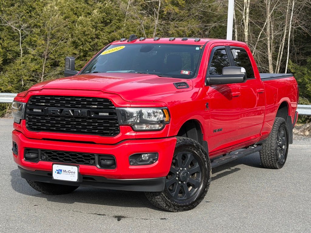 Flame Red Clearcoat 2022 RAM 2500 Big Horn Crew Cab 4WD Pickup Truck Four-Wheel Drive 6-Speed Automatic