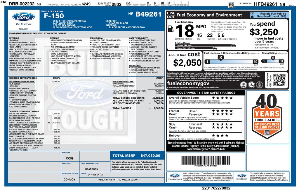 Used 2017 Ford F-150 Truck