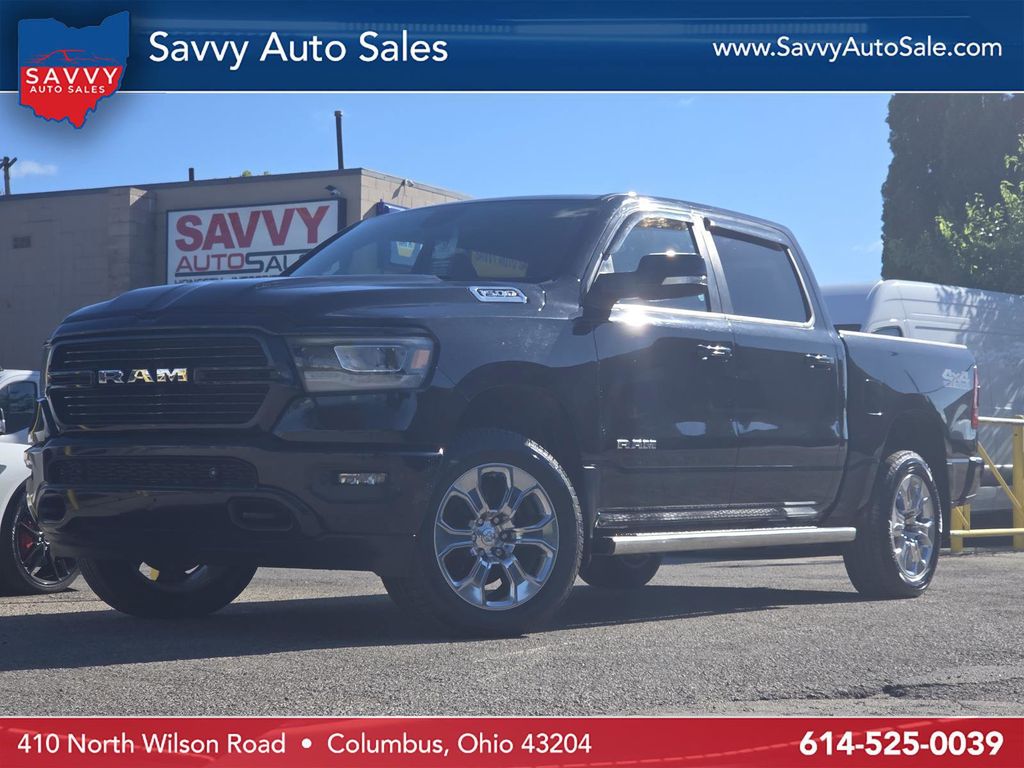 Diamond Black Crystal Pearlcoat 2020 RAM 1500 Big Horn Crew Cab 4WD Pickup Truck Four-Wheel Drive 8-Speed Automatic