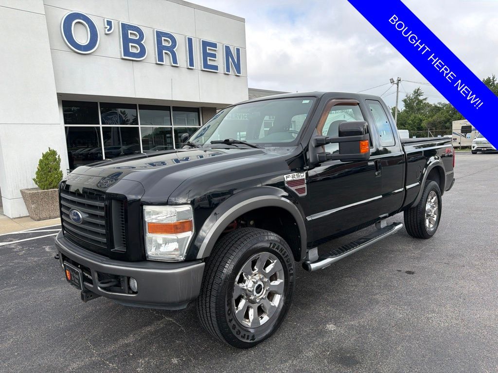 Black 2008 Ford F-250 Super Duty Pickup Truck Four-Wheel Drive 5-Speed Automatic Overdrive