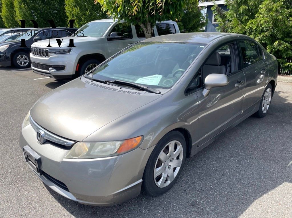 Gray 2007 Honda Civic LX Sedan Front-Wheel Drive 5-Speed Manual Overdrive