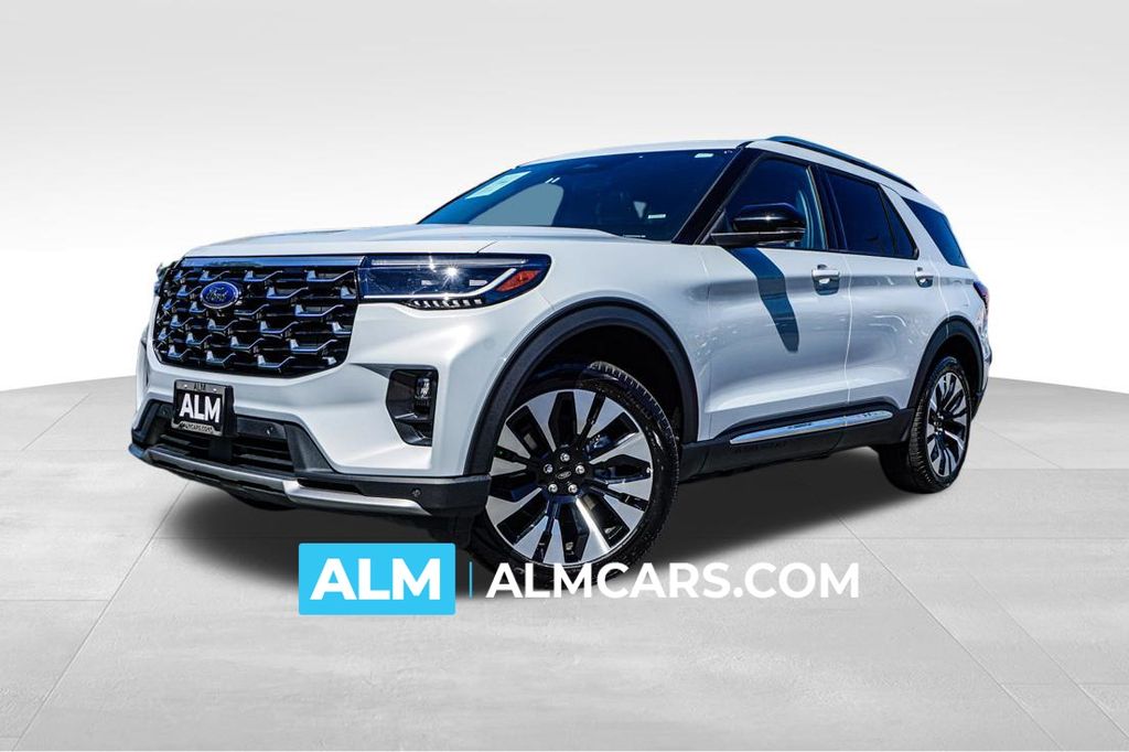 White Metallic 2025 Ford Explorer Platinum AWD SUV / Crossover All-Wheel Drive Automatic