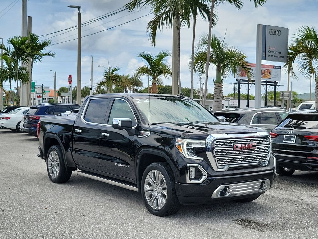 Onyx Black 2022 GMC Sierra 1500 Limited Denali Crew Cab 4WD Pickup Truck Four-Wheel Drive Automatic