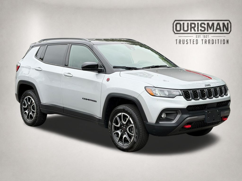 Silver 2025 Jeep Compass SUV / Crossover Four-Wheel Drive 8-Speed Automatic