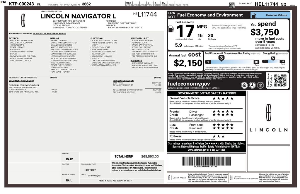 Used 2017 Gray Lincoln Select image 2