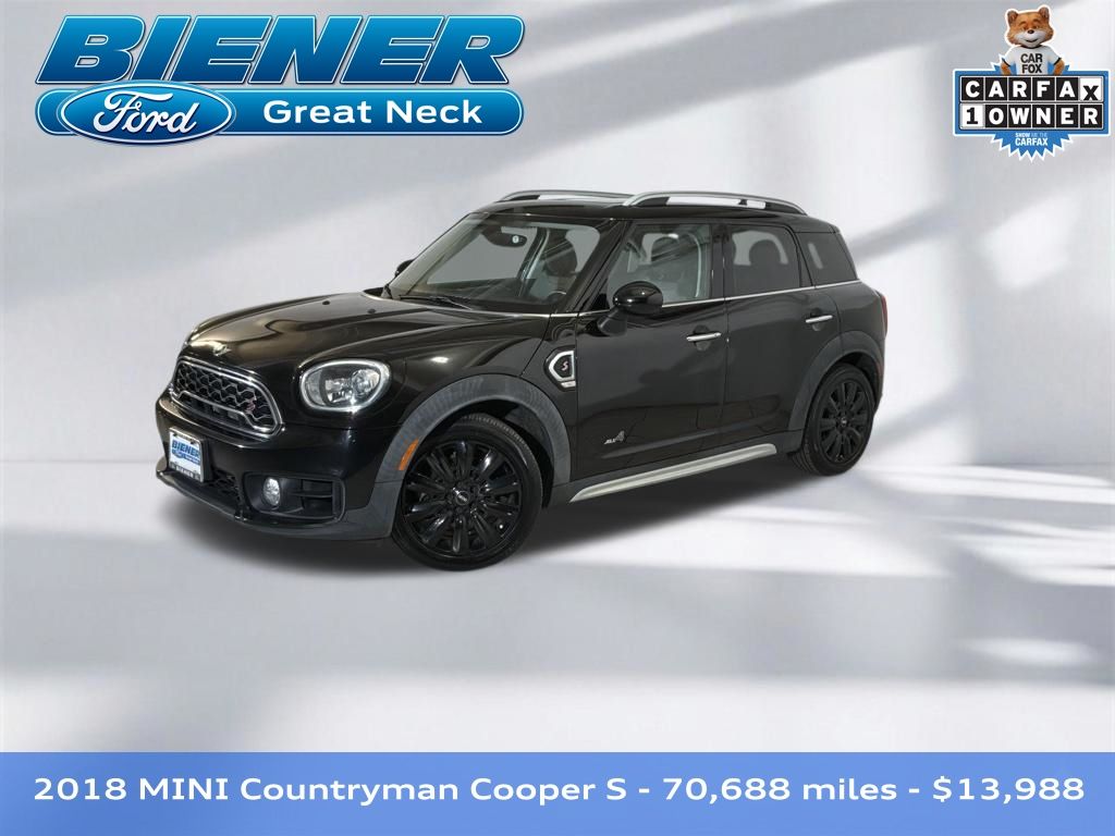 Midnight Black Metallic 2018 MINI Countryman Cooper S ALL4 AWD SUV / Crossover All-Wheel Drive 8-Speed Automatic