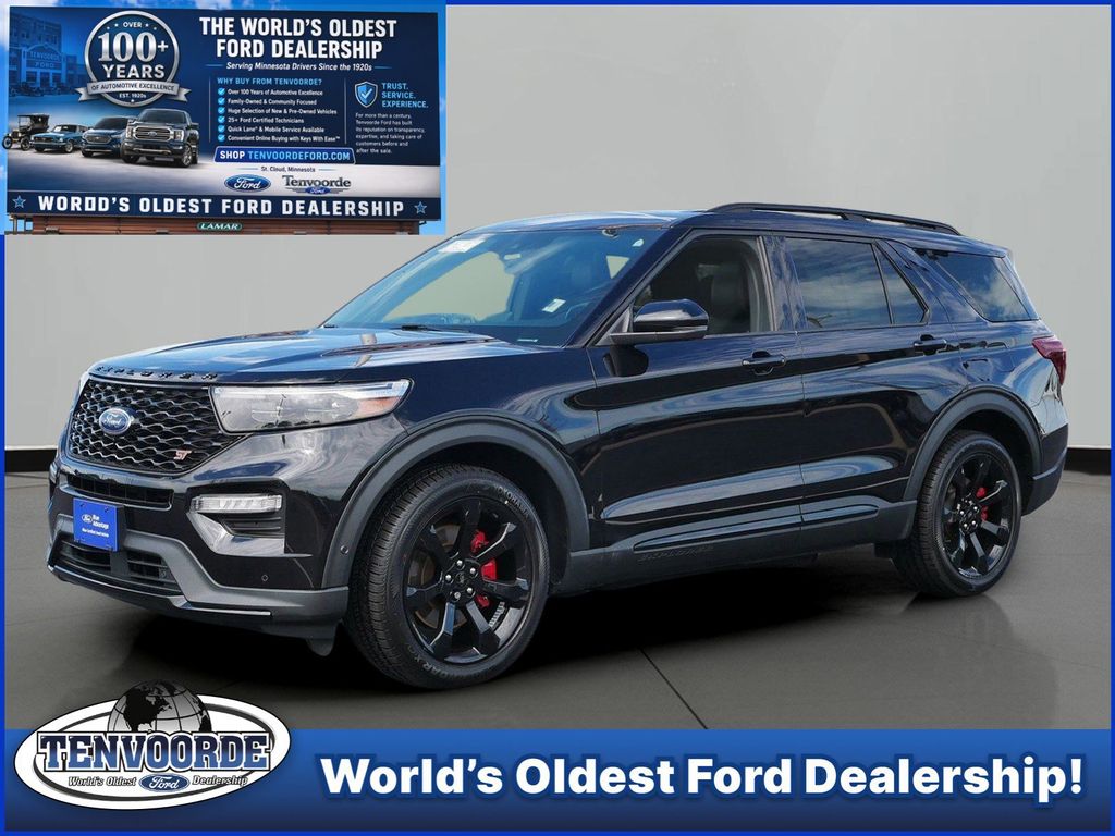 Black Metallic 2021 Ford Explorer SUV / Crossover All-Wheel Drive Automatic