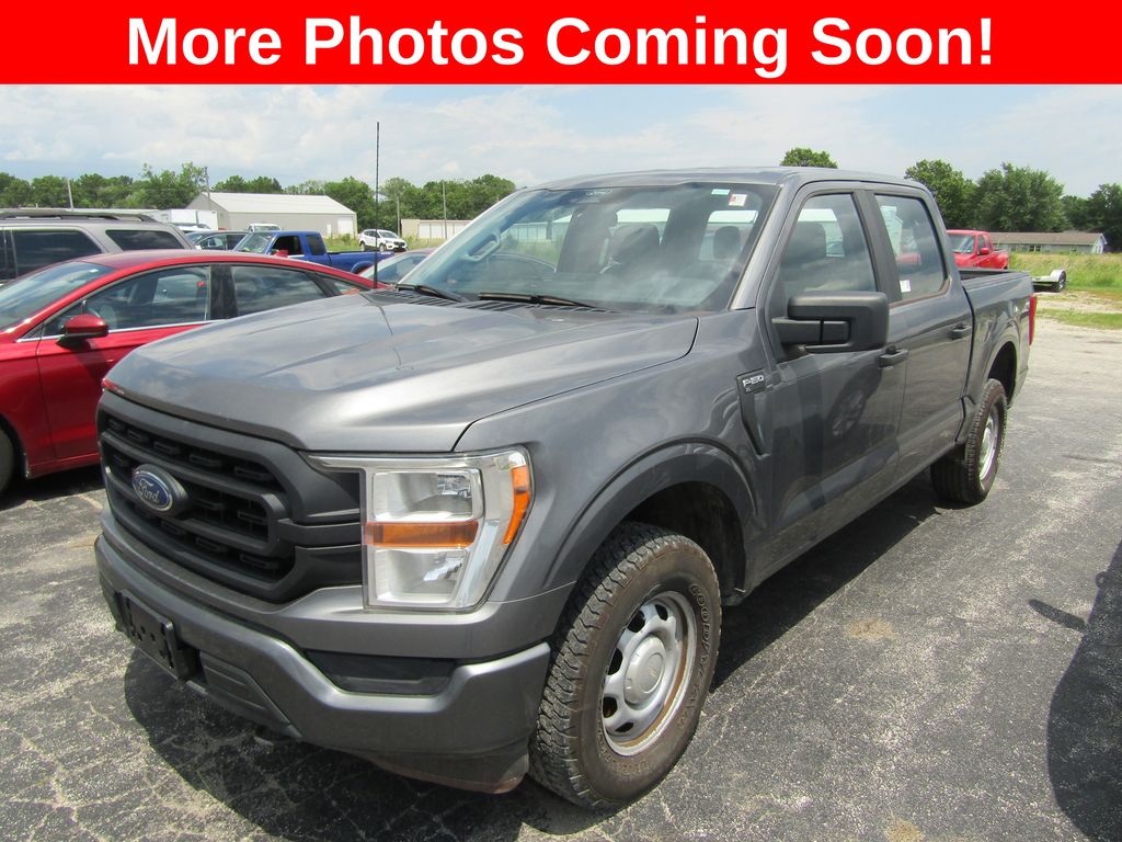 Gray 2021 Ford F-150 Pickup Truck Four-Wheel Drive Automatic